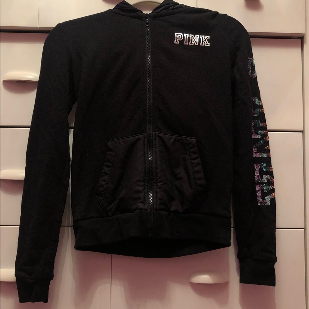 black pink vs zip up hoodie